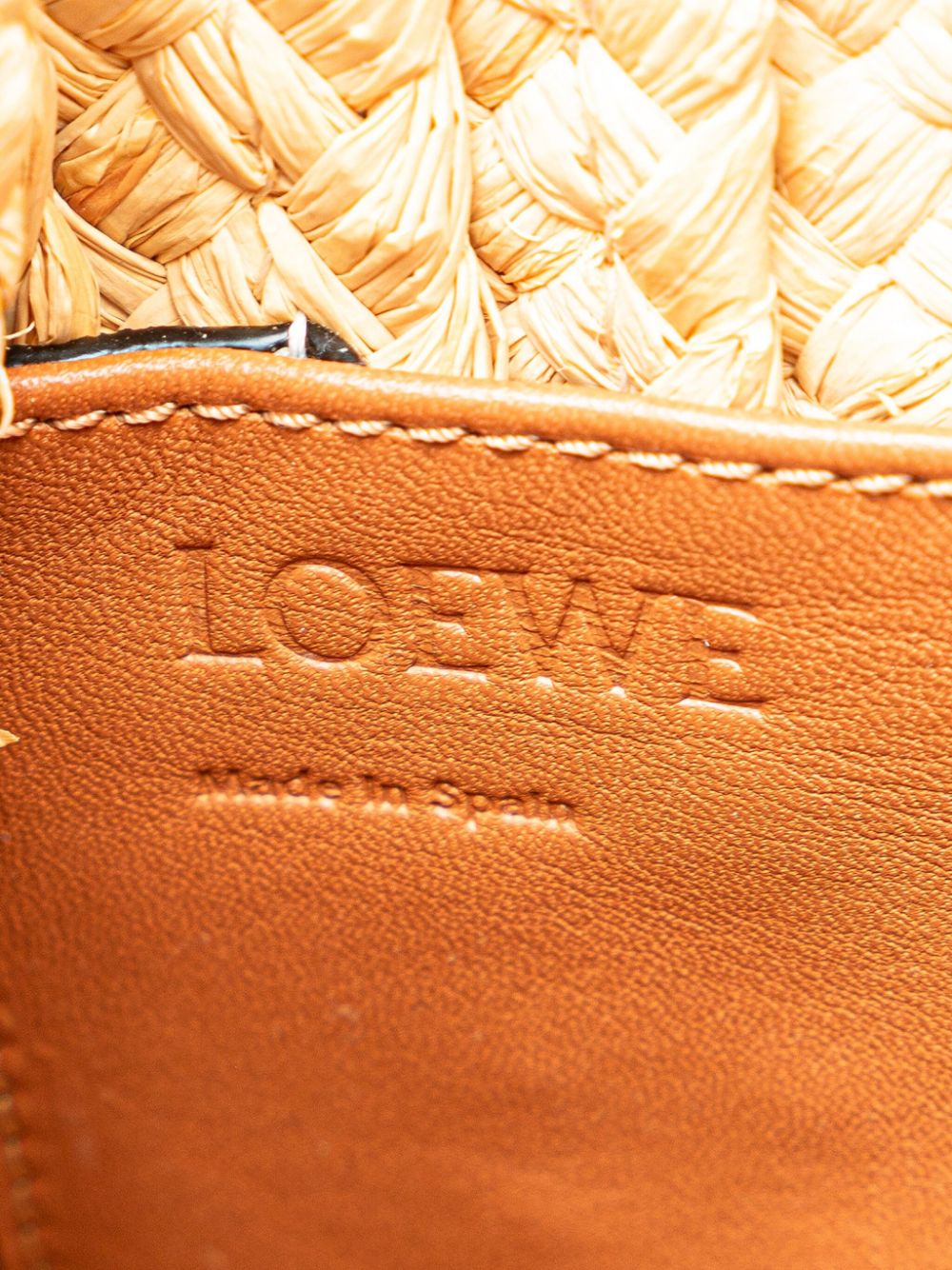 Loewe 2018 Small Raffia and Leather Gate Top Handle Bag satchel Women