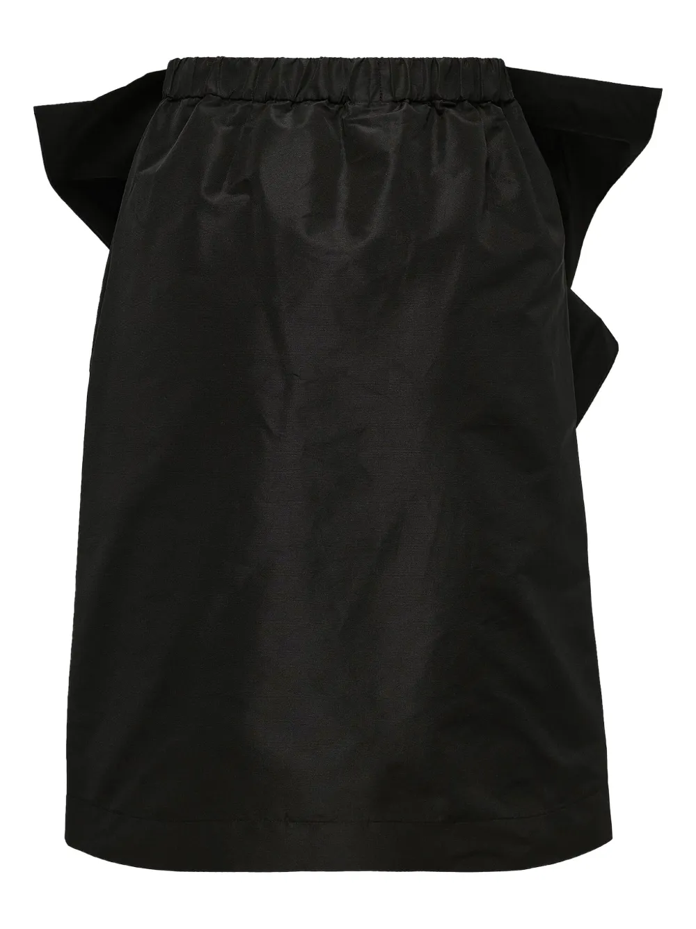 N&ordm;21 Midi-rok met strikdetail en ruches - Zwart