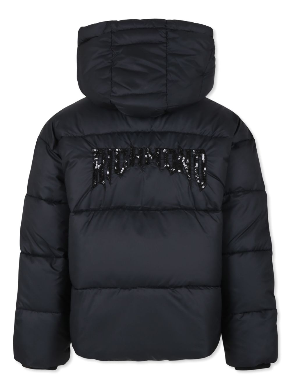 John Richmond Junior padded hooded jacket - Zwart