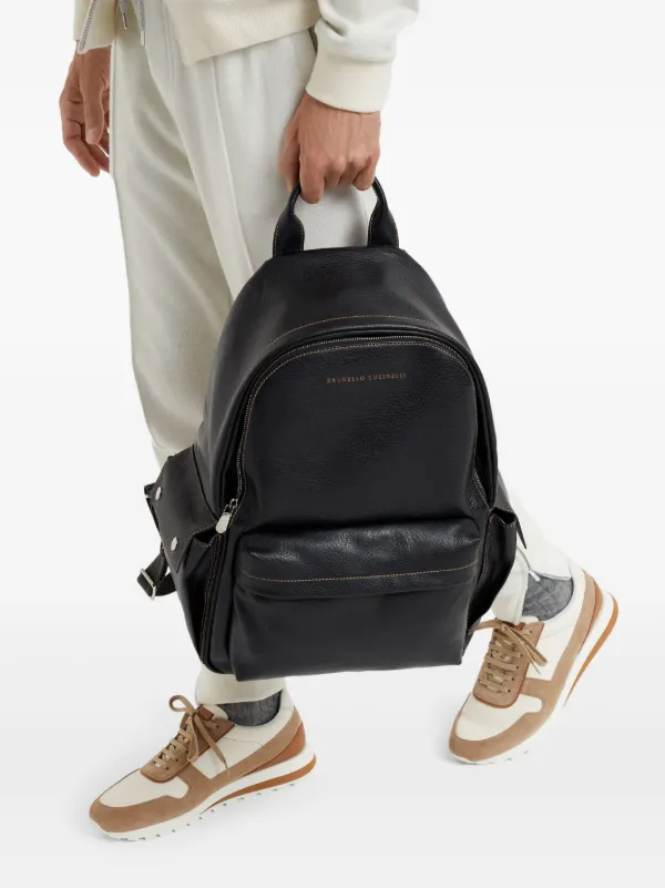 Brunello Cucinelli レザー バックパック | ブラック | FARFETCH JP