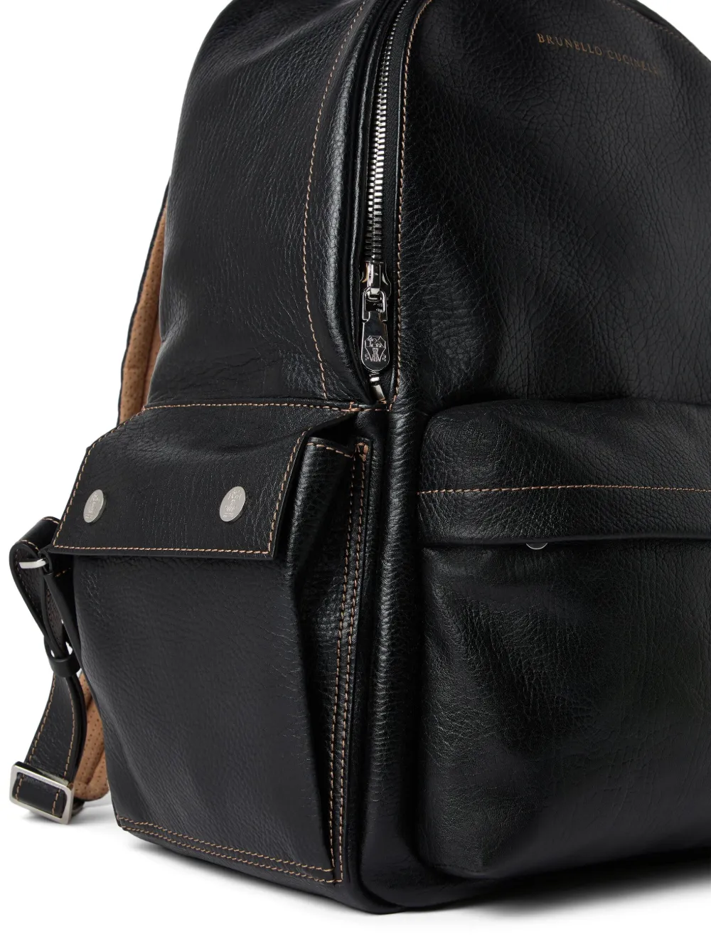Brunello Cucinelli Leren rugzak Zwart