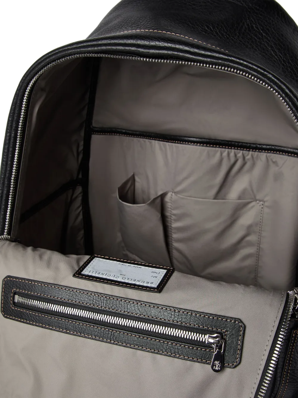 Brunello Cucinelli Leren rugzak Zwart