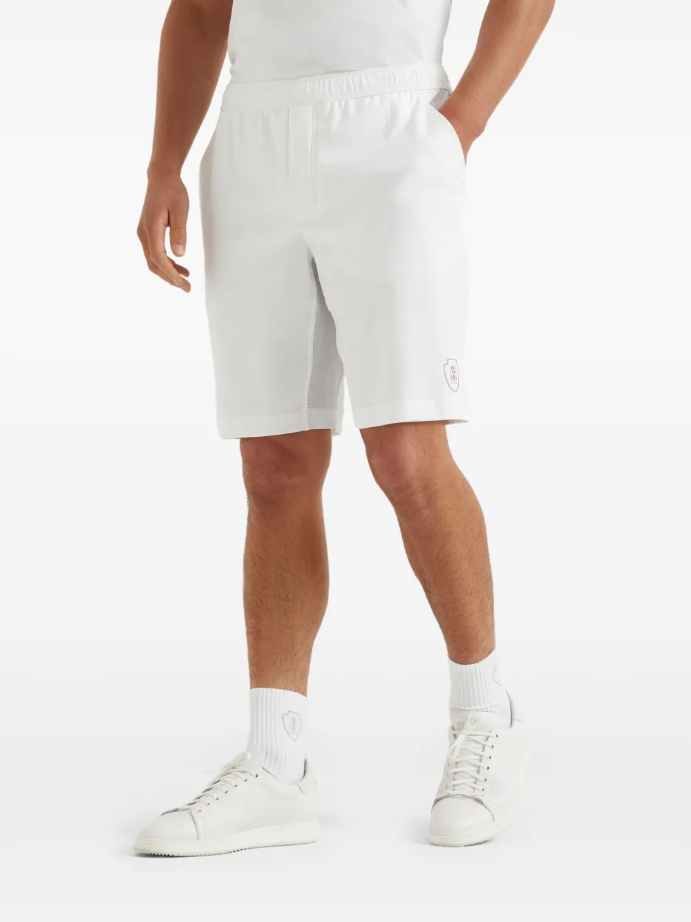BRUNELLO CUCINELLI LOGO-EMBROIDERED SHORTS
