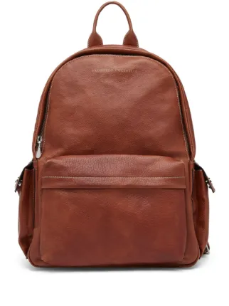 BRUNELLO CUCINELLI バックパック Brunello Cucinelli men's Leather Backpack Bag Travel