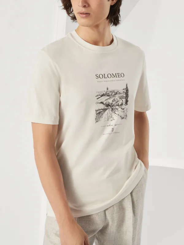 Brunello Cucinelli Cotton Solomeo Graphic Print t-shirt
