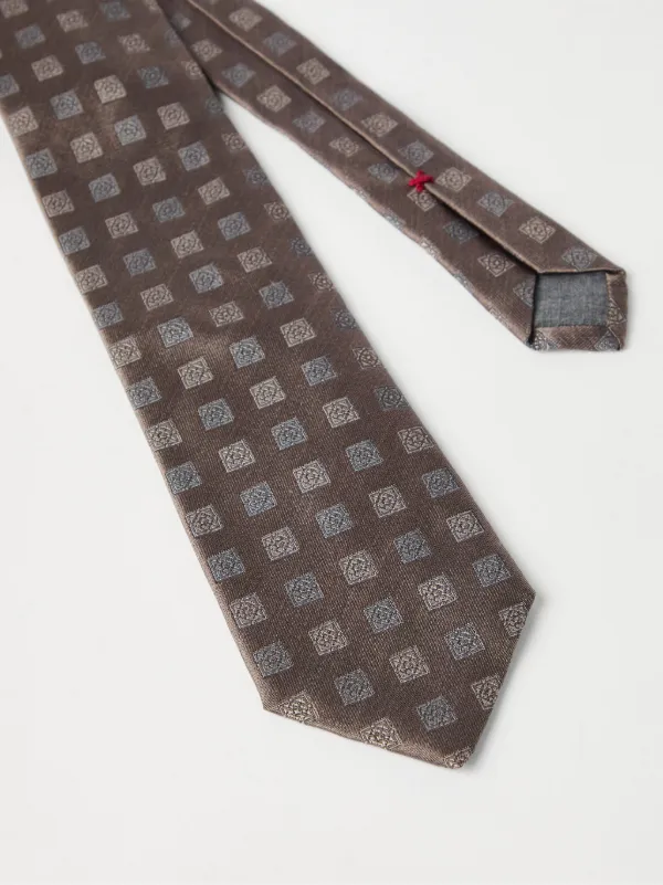 【関税＆送料込み】Brunello Cucinelli Ties Brunello Cucinelli Men's Cross Stitch Stripe Tie | Neiman Marcus