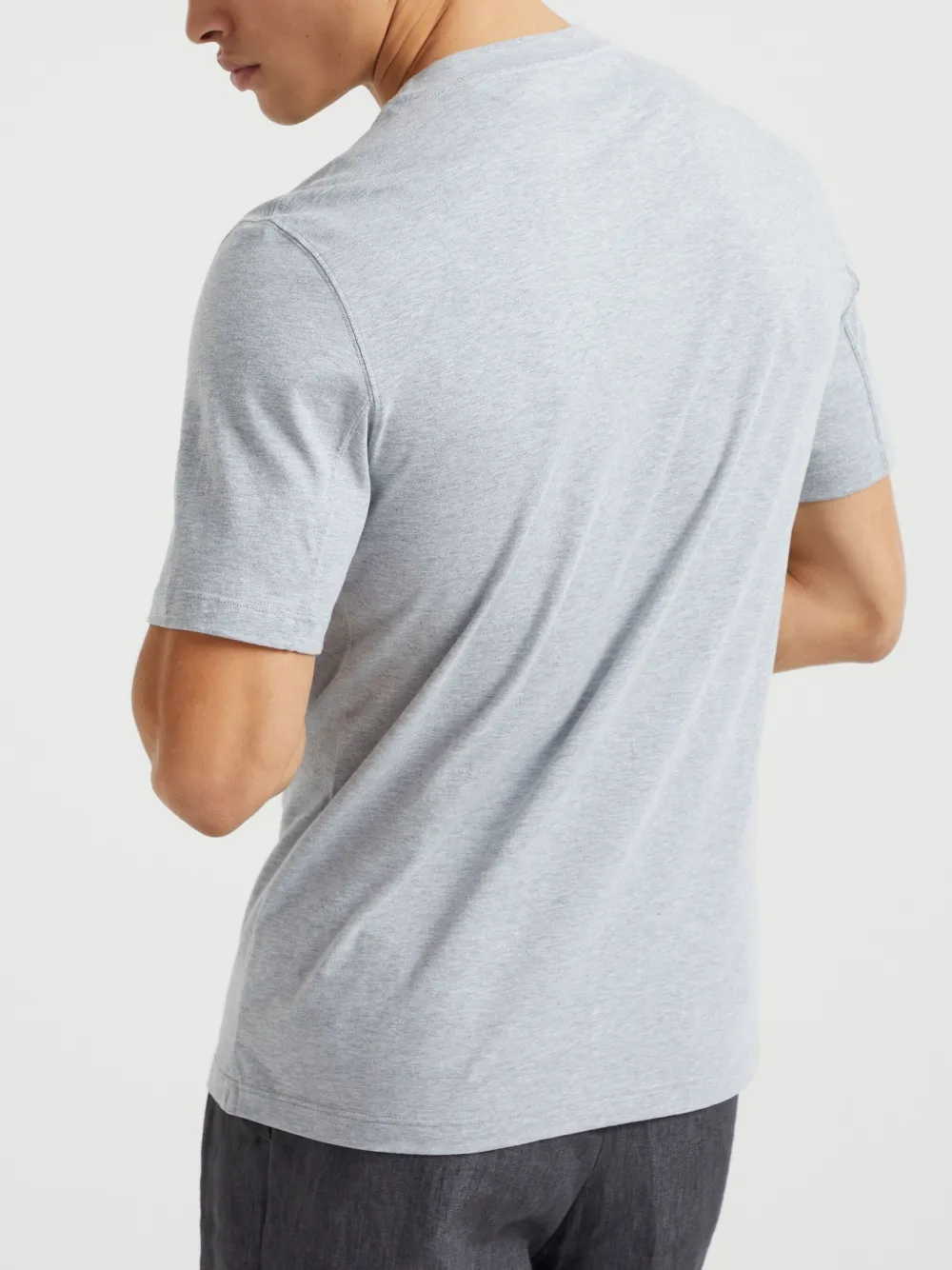 Brunello Cucinelli Katoenen T-shirt met grafische Milaan print Grijs