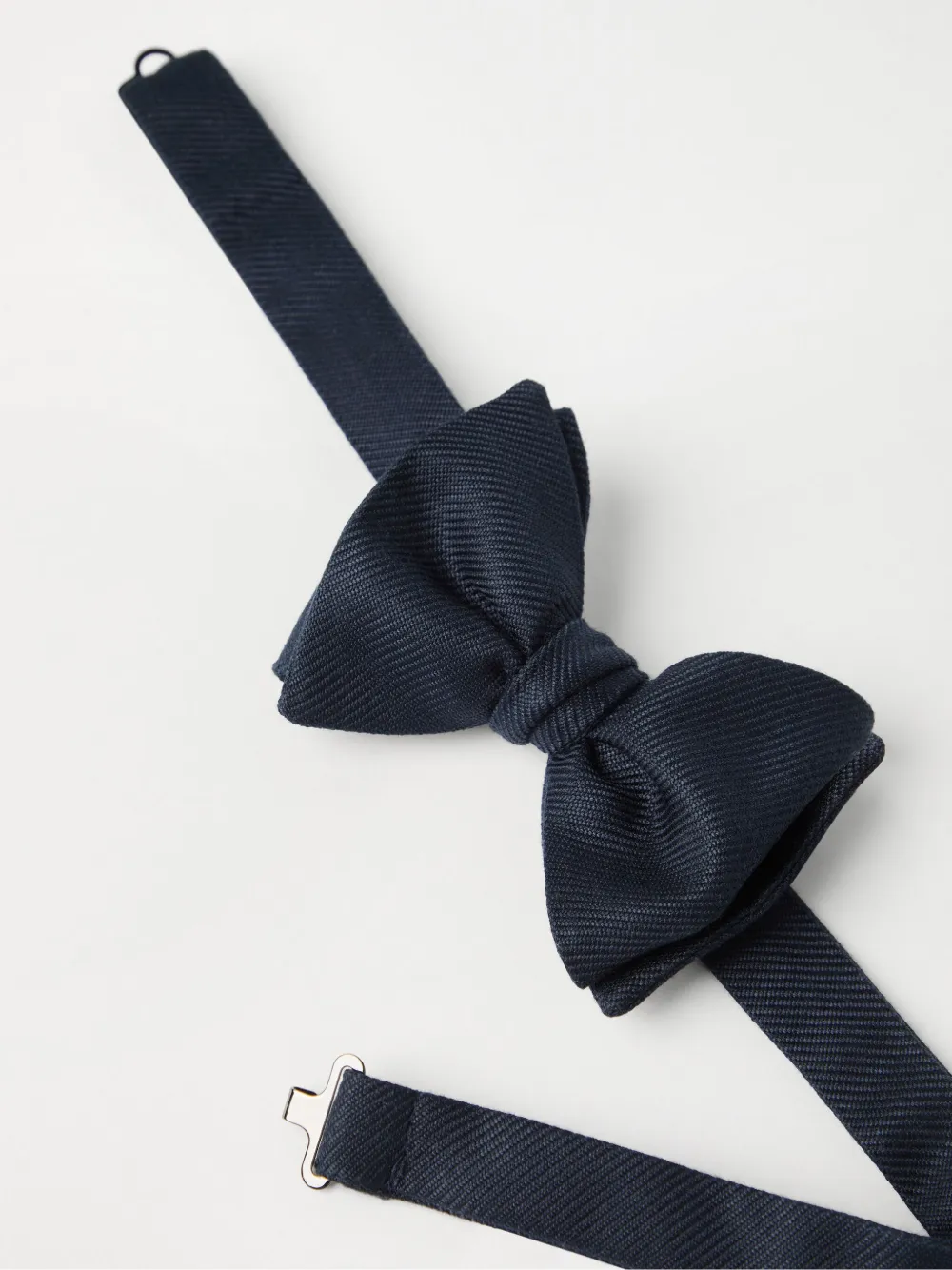 Brunello Cucinelli Silk Twill Bow Tie In Blue