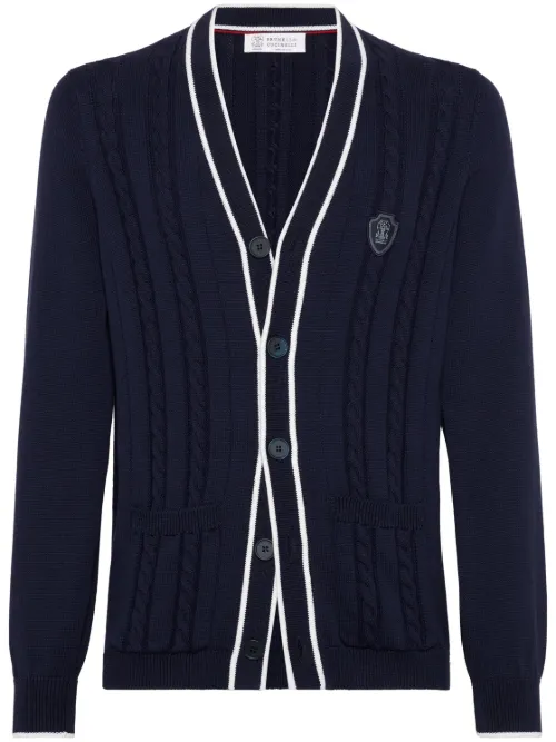 Cardigan en maille torsadée - Brunello Cucinelli - Modalova
