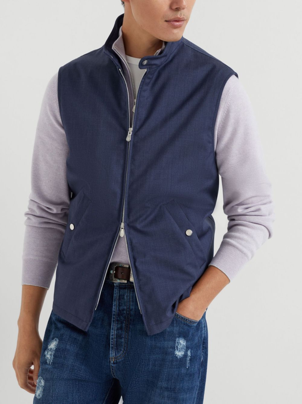 Brunello Cucinelli flannel gilet Men