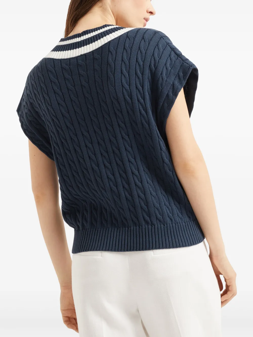 Brunello Cucinelli Katoenen gilet Blauw