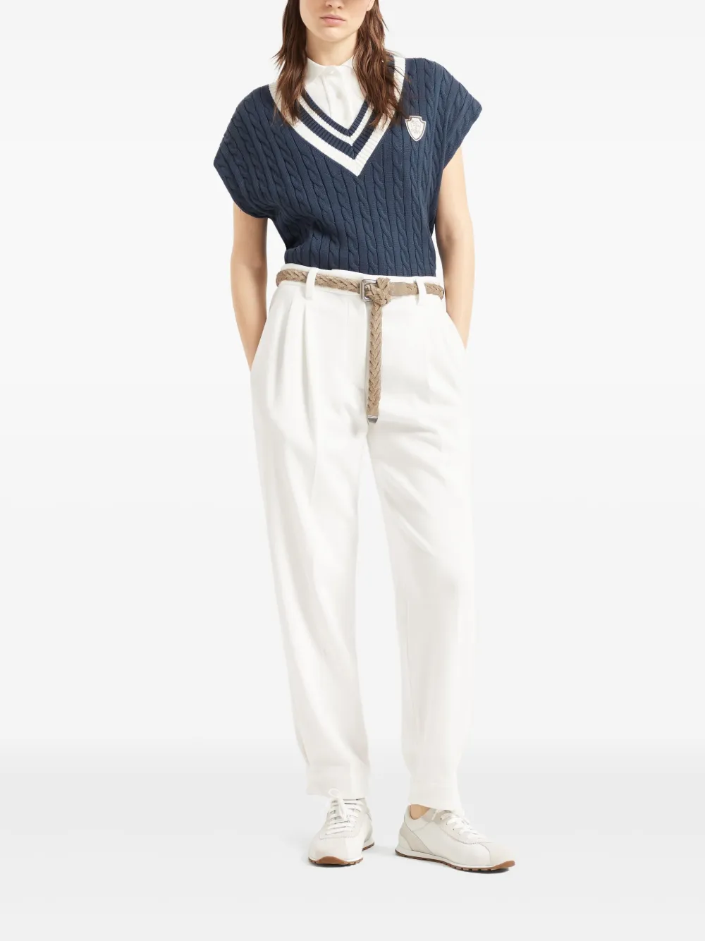 Brunello Cucinelli camiseta con cuello redondo | Chalecos y camisetas | Image 2