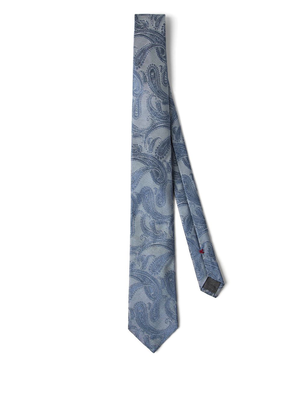 Brunello Cucinelli paisley tie - Blue