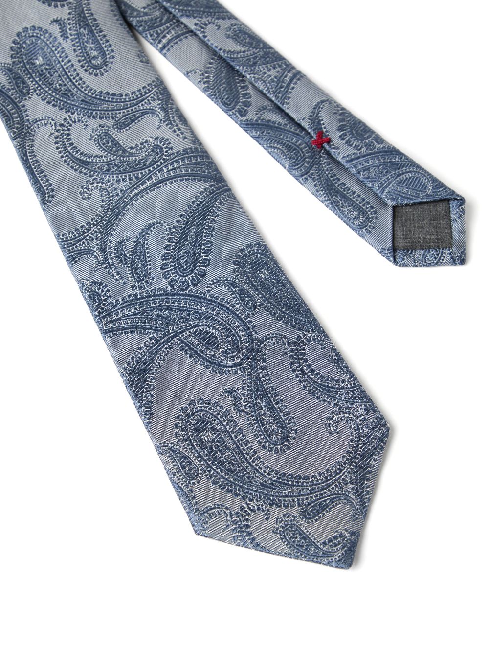 Brunello Cucinelli Stropdas met paisley-print - Blauw