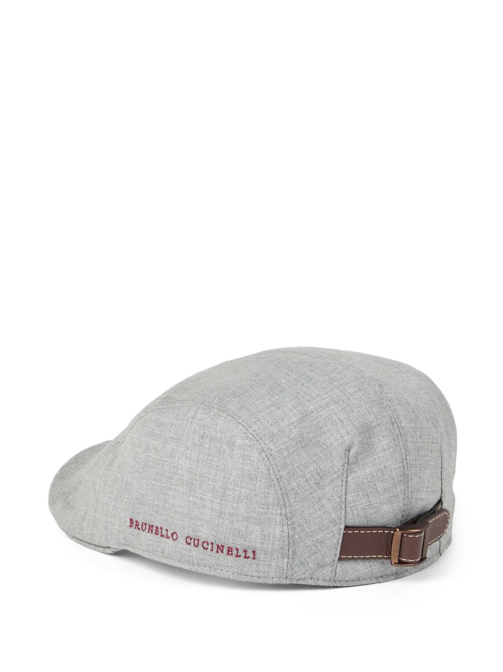 Brunello Cucinelli virgin wool flat cap - Grijs