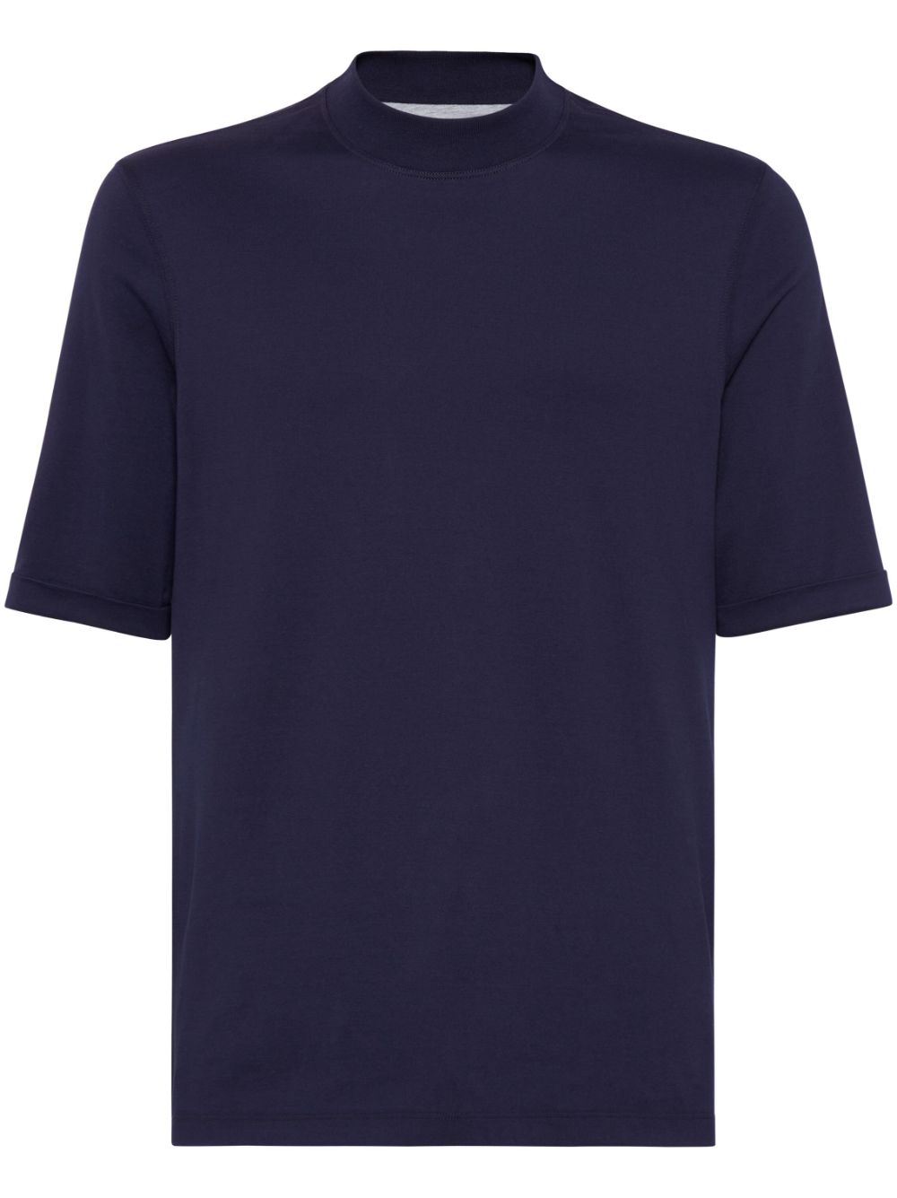 Brunello Cucinelli cotton mock-neck t-shirt - Blue