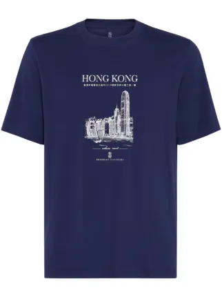 Brunello Cucinelli t-shirt Hong Kong à Imprimé Graphique