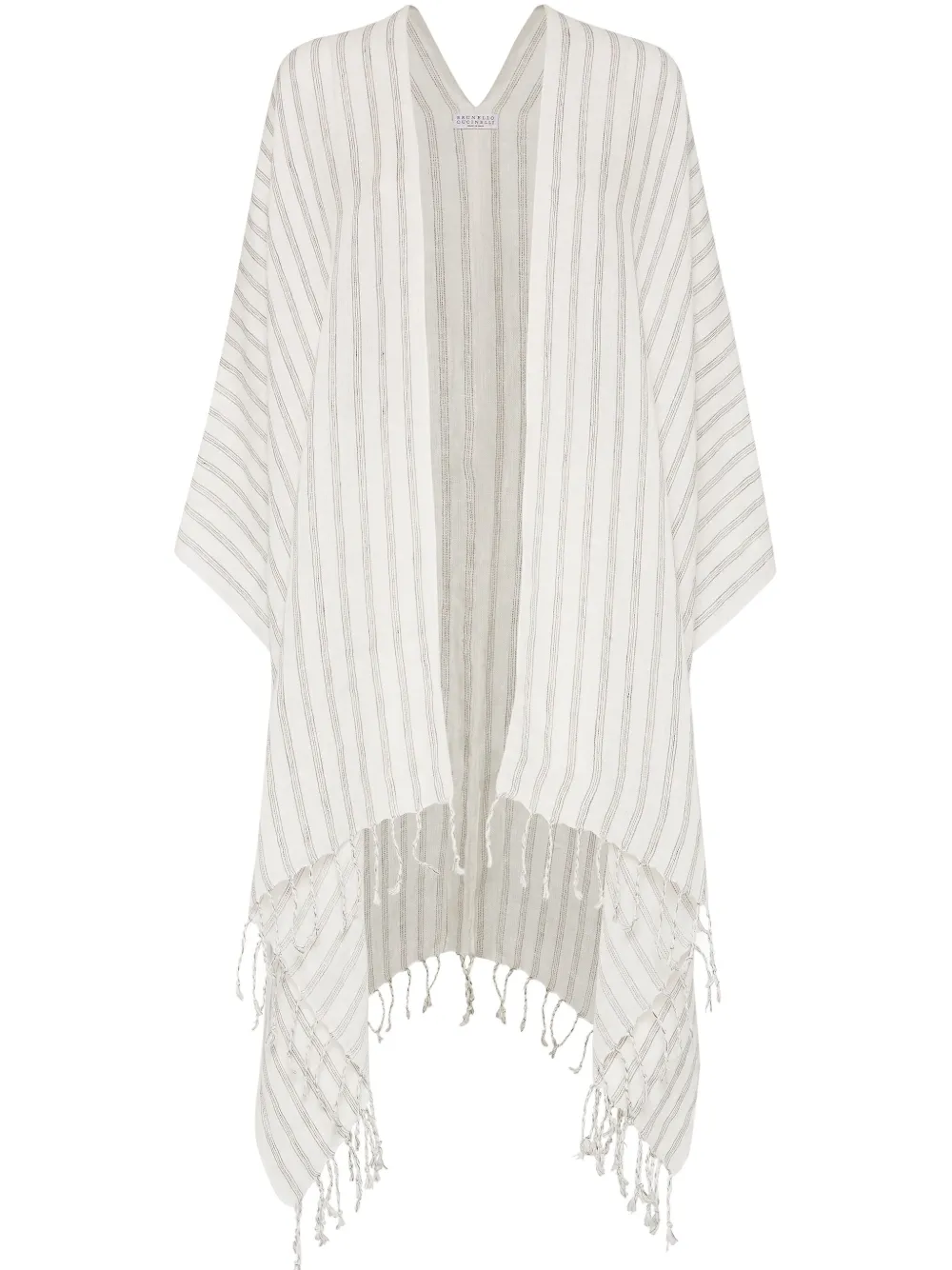 striped poncho