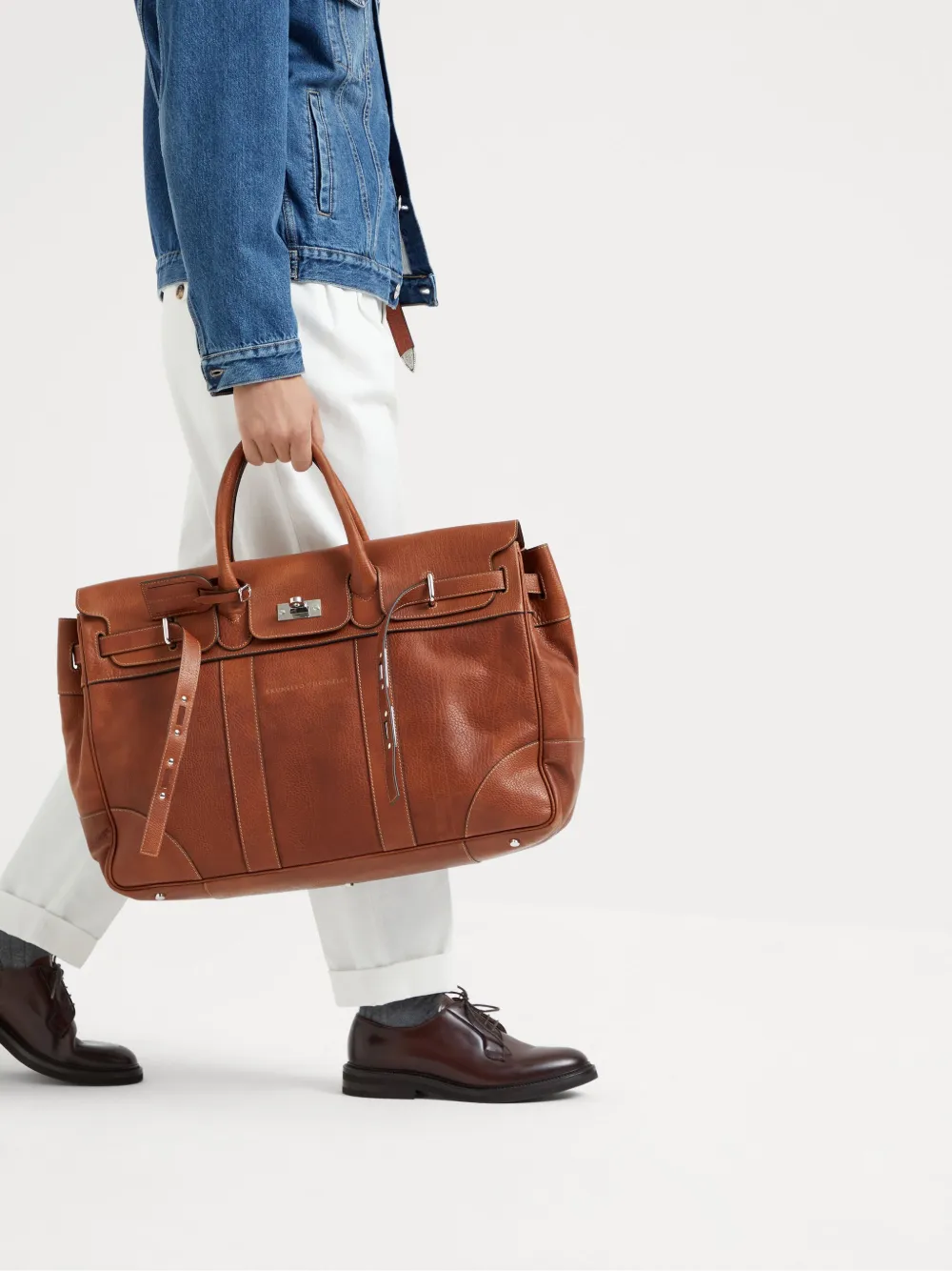 Brunello Cucinelli Weekender Country reistas - Bruin