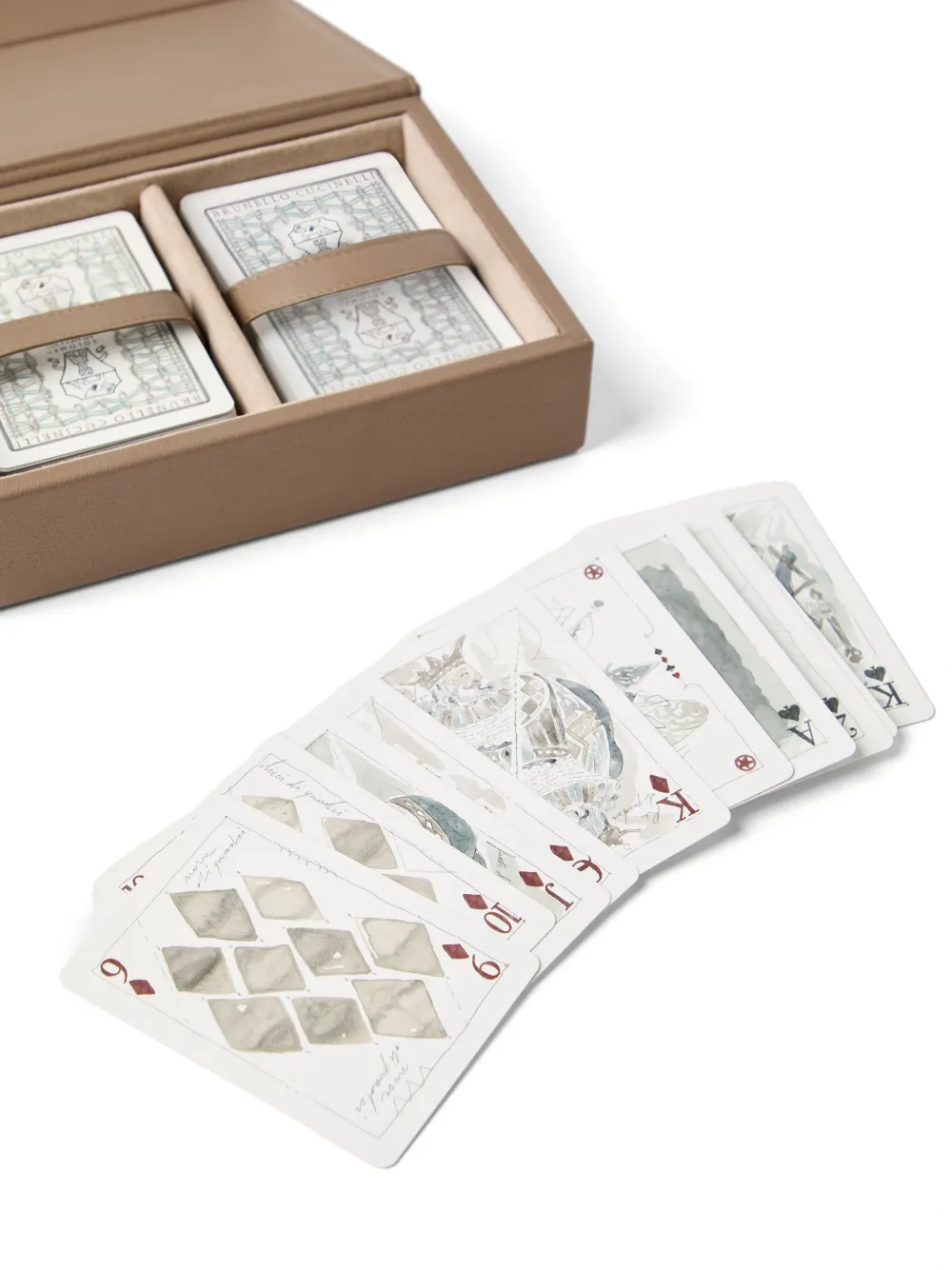 BRUNELLO CUCINELLI WATERCOLOUR-EFFECT CARDS (14.5CM X 6.5CM)