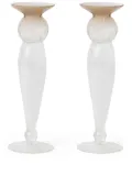 Brunello Cucinelli murano glass candlesticks - White