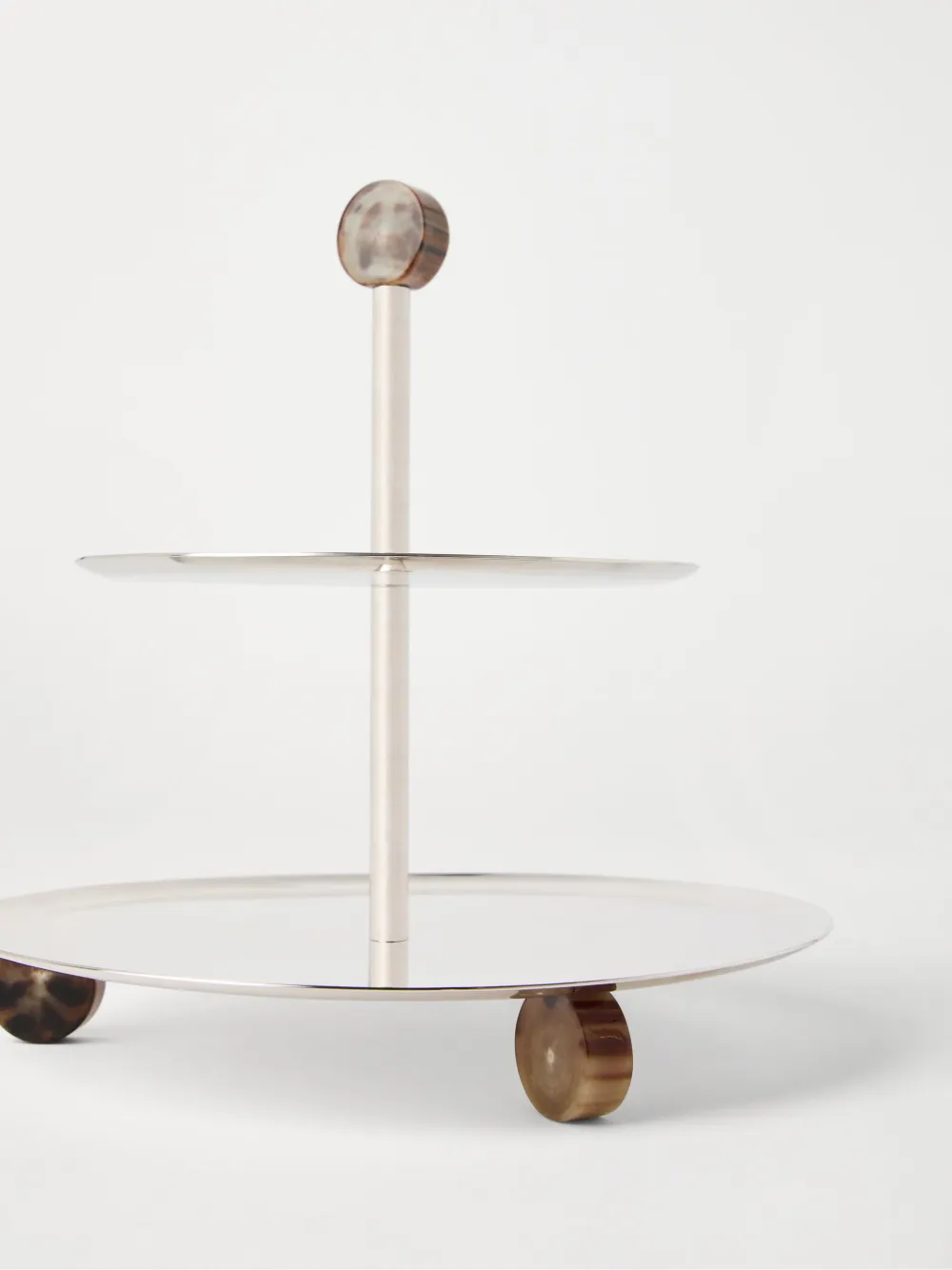 Brunello Cucinelli Two-tiered Serving Stand In Grey