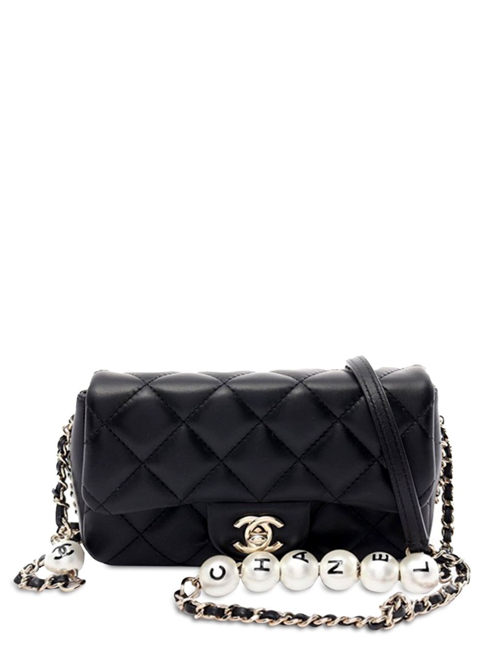 CHANEL Pre-Owned 2019 Mini Quilted Lambskin My Precious Pearls Flap crossbody bag WOMEN