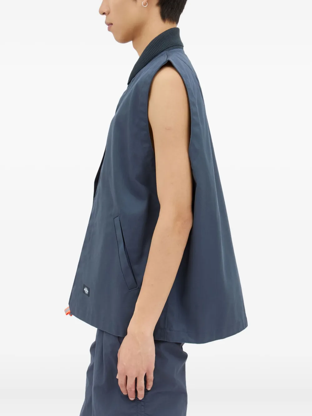 DICKIES zip-front sleeveless gilet Blauw