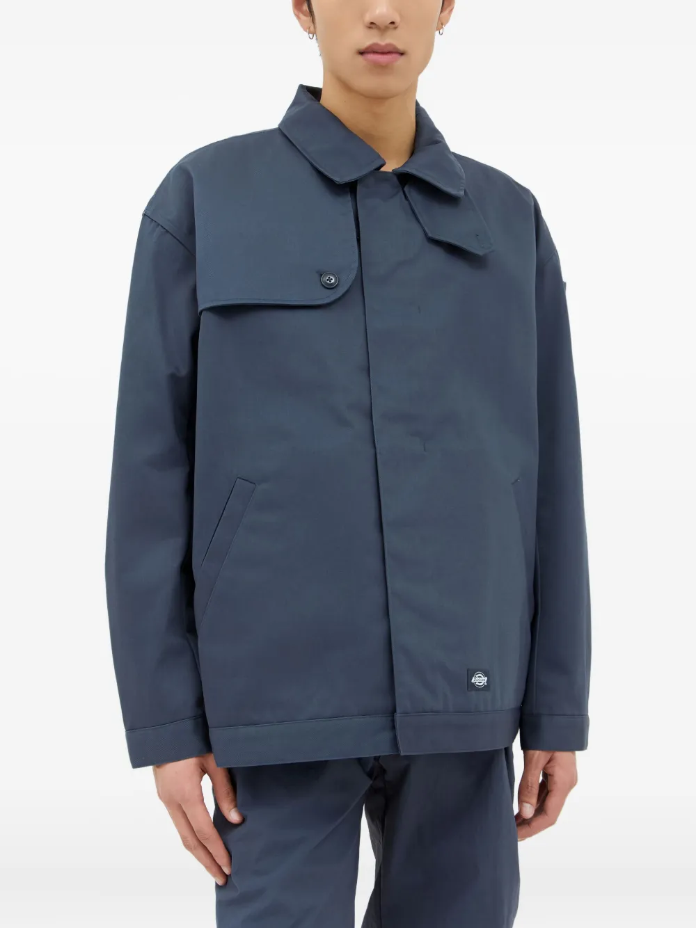 DICKIES Jack met opgestikte zak en knoopsluiting Blauw