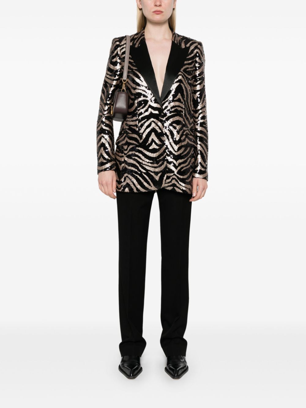 Karl Lagerfeld Karl Studio blazer met pailletten - Zwart