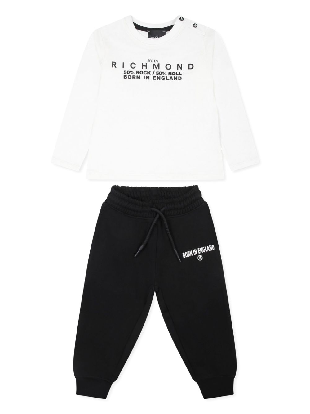 John Richmond Junior logo-print tracksuit set Wit