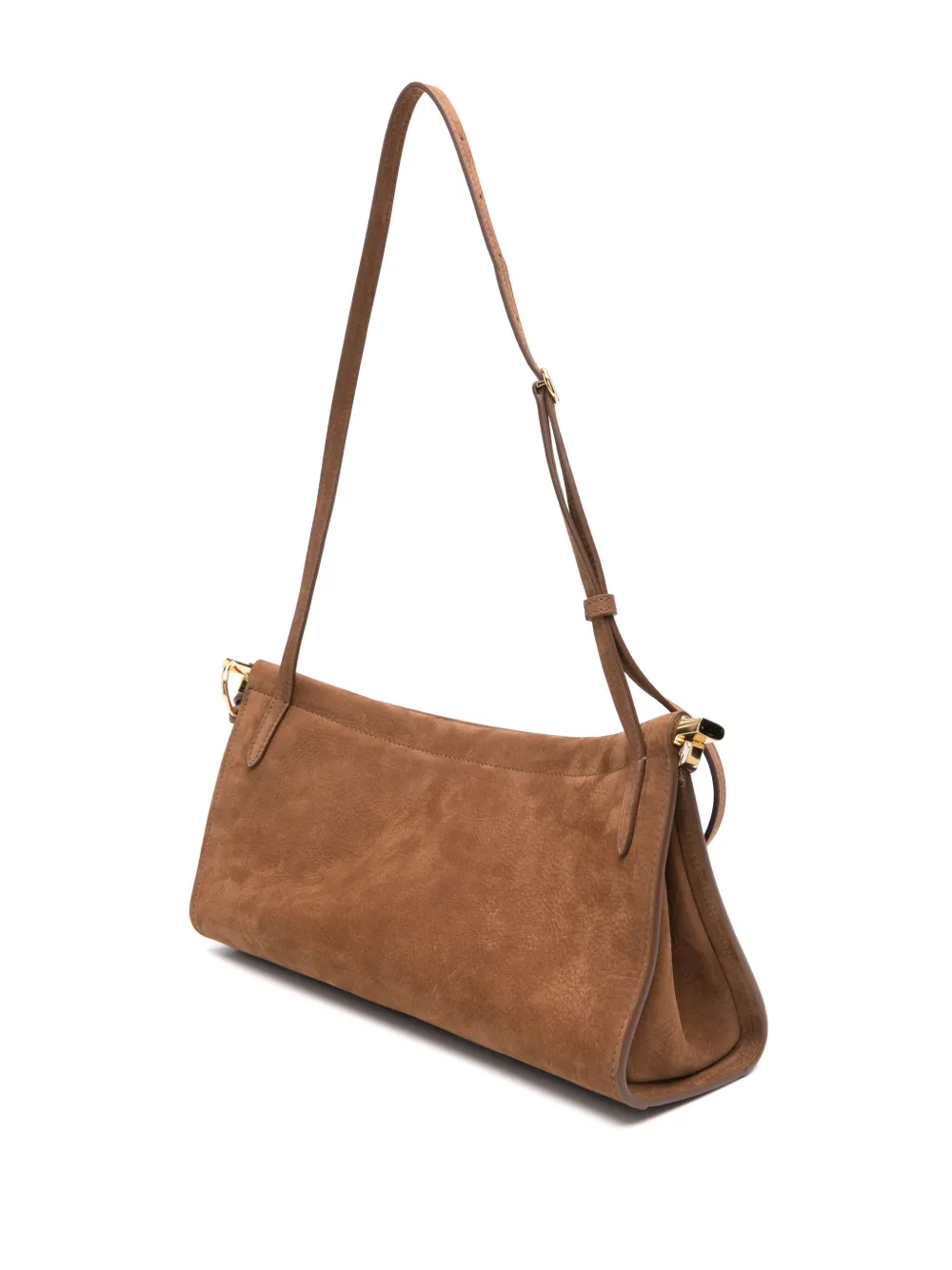 【深みある美色ブラウン】ALAIA LE CLICK Medium Bag Dark Brown ALAÏA Click medium nubuck shoulder bag | NET-A-PORTER