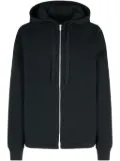 Jil Sander zipped drawstring hoodie - Black