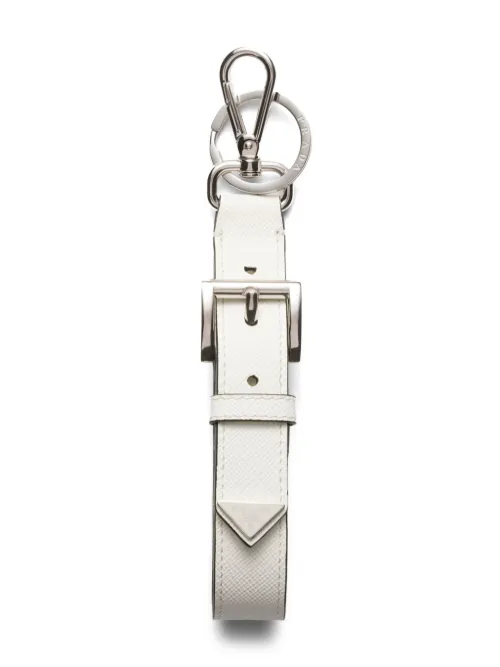 Prada porte-clés Saffiano - Blanc - Prada - Modalova