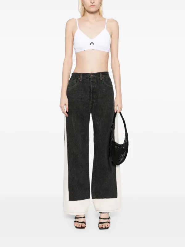 B sidesブラックストレートデニム 24 B sidesブラックストレートデニム 24