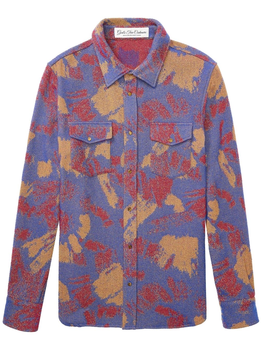 patterned cashmere shirt