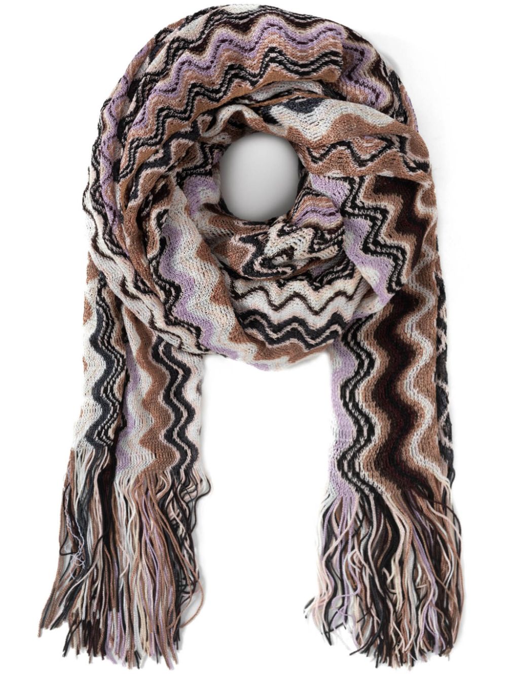 chevron-pattern scarf