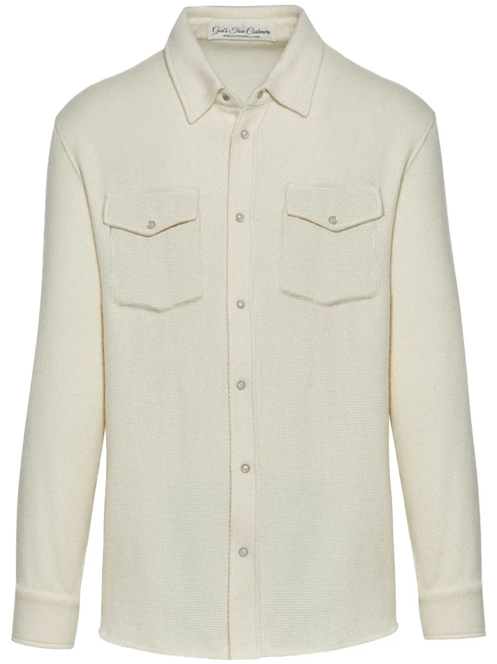 God's True Cashmere Cashmere Shirt In Neutrals