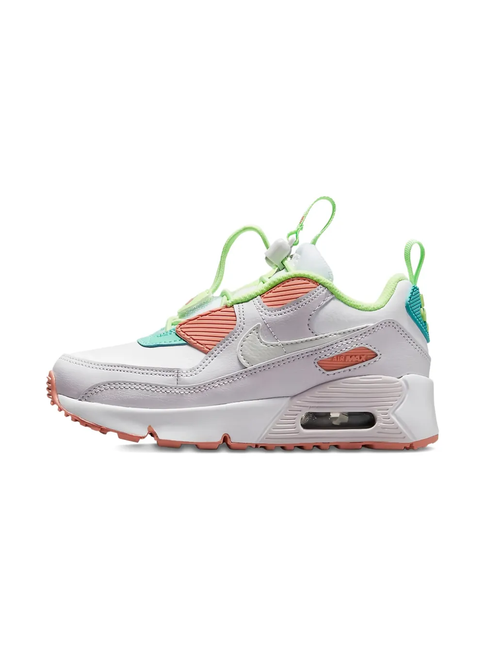 Nike Kids Air Max 90 "White Light Violet Crimson Bliss Metallic Platinum" sneakers Wit