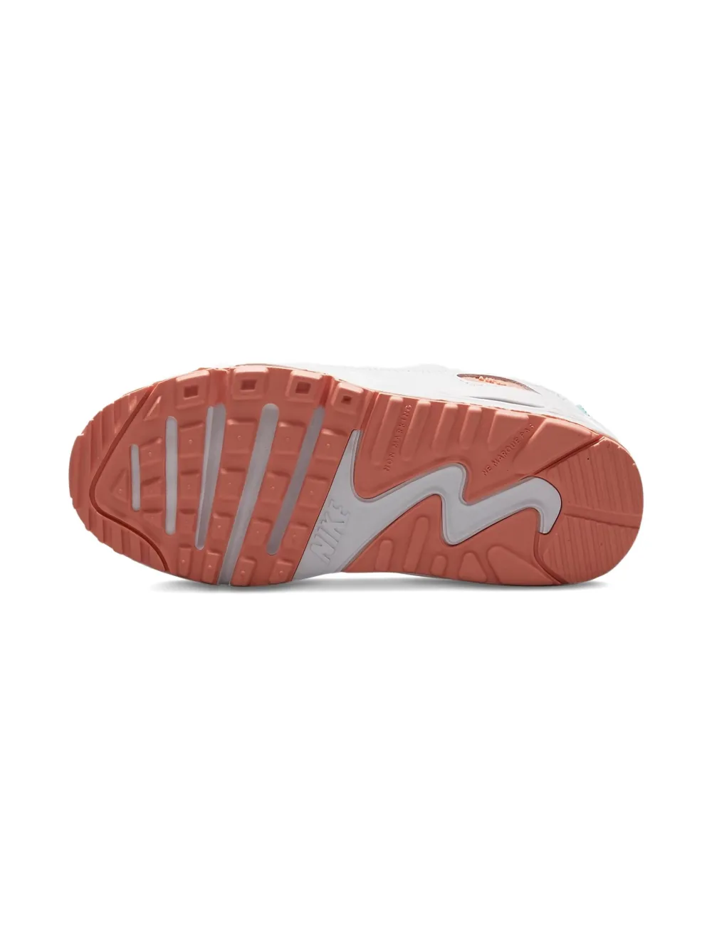 Nike Kids Air Max 90 "White Light Violet Crimson Bliss Metallic Platinum" sneakers Wit