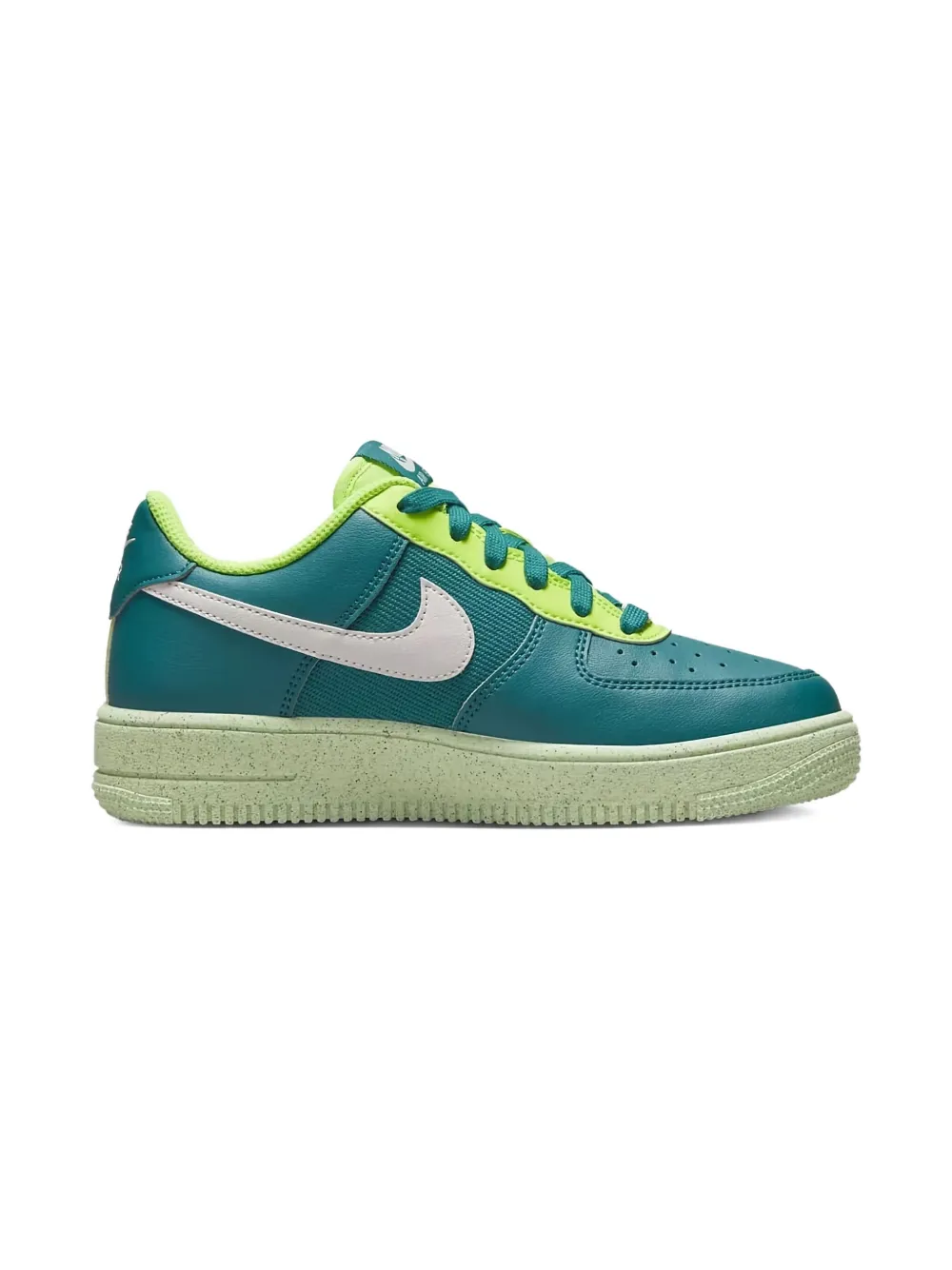 Nike Kids Air Force 1 Crater Next Nature "Bright Spruce Volt Barely Volt Phantom" sneakers Green