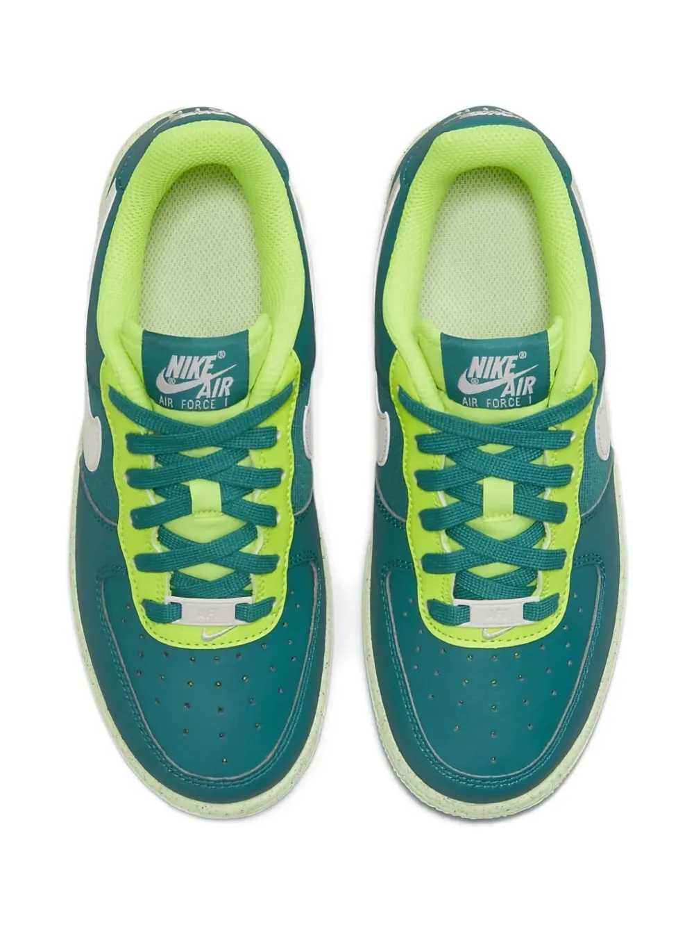 Nike Kids Air Force 1 Crater Next Nature "Bright Spruce Volt Barely Volt Phantom" sneakers Green