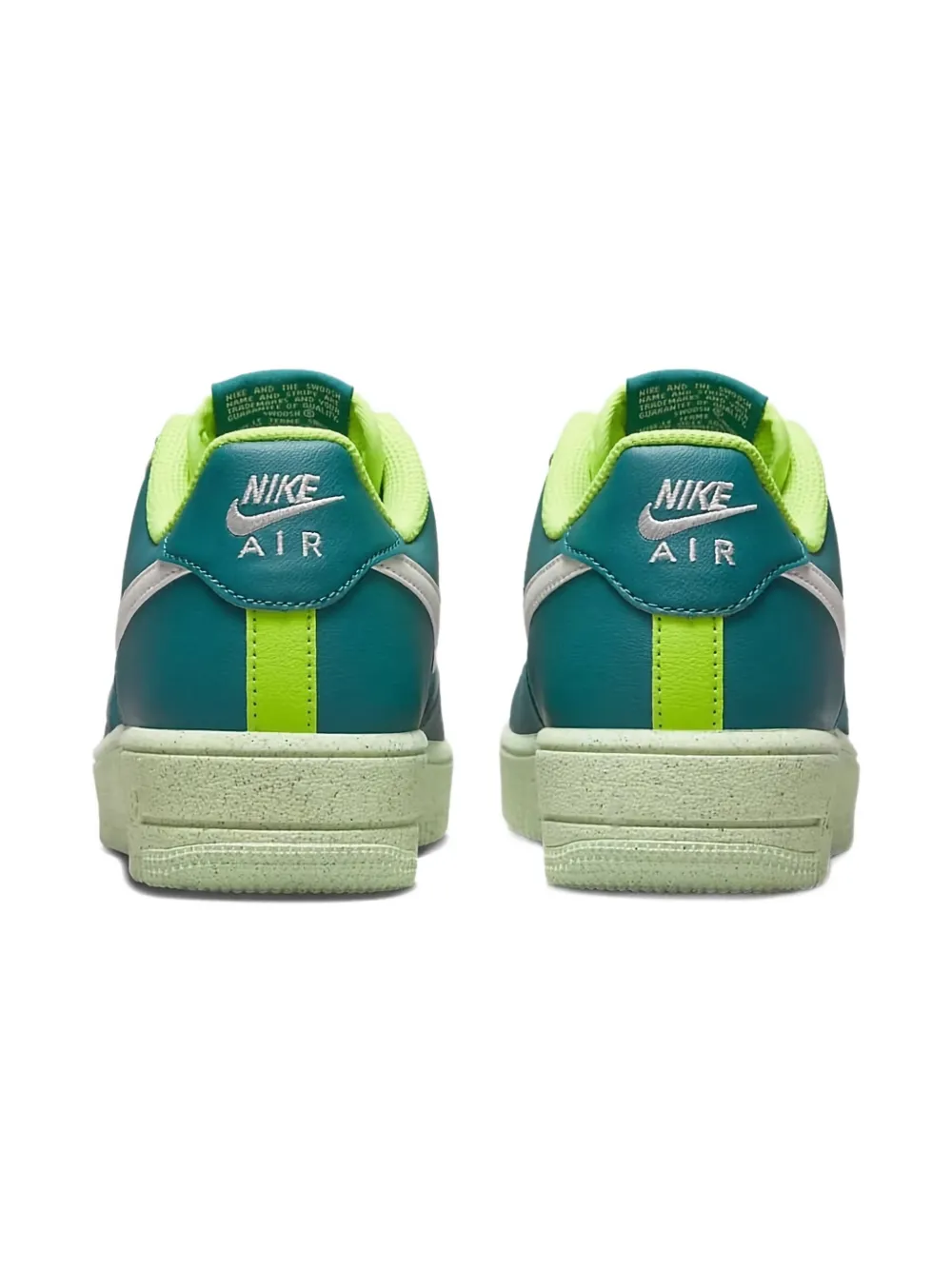 Nike Kids Air Force 1 Crater Next Nature "Bright Spruce Volt Barely Volt Phantom" sneakers Green