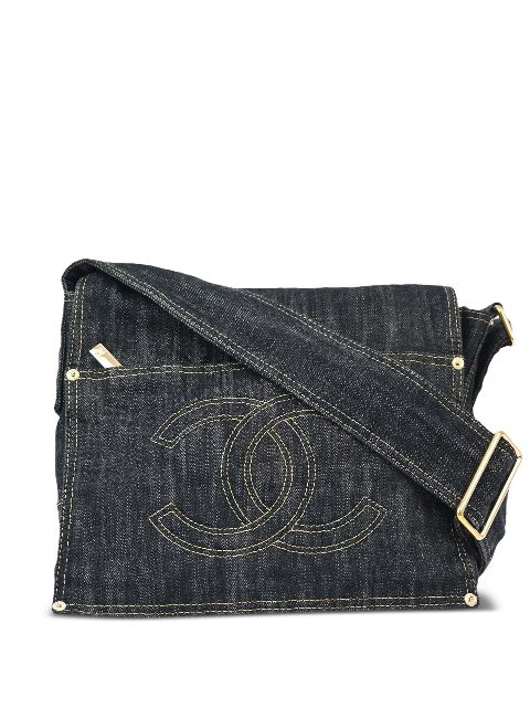 HOT SALE CHANEL 2006 CC denim messenger bag Women