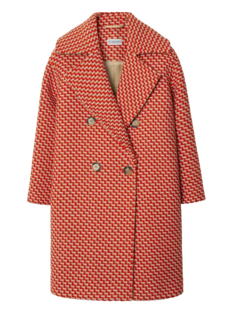 Burberry Kids chevron wool double-breasted coat