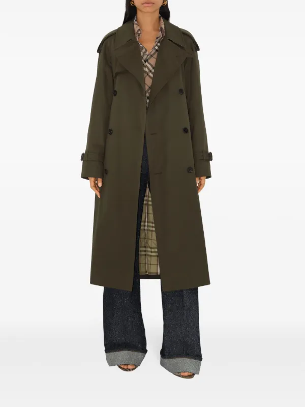 Burberry Castleford Trench Coat | Green | FARFETCH