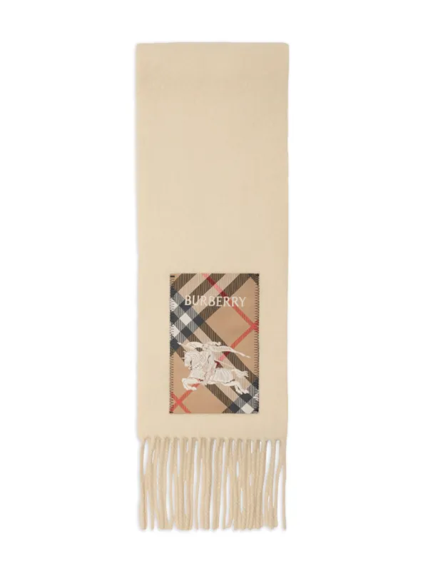 Burberry フリンジ カシミアスカーフ | ニュートラル | FARFETCH JP