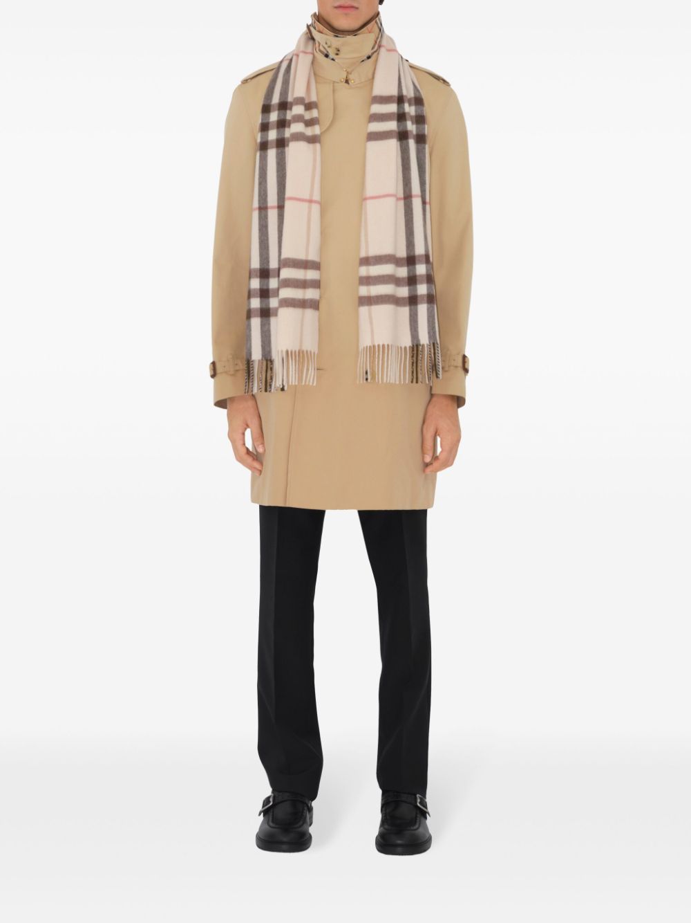 Burberry checked cashmere scarf Men