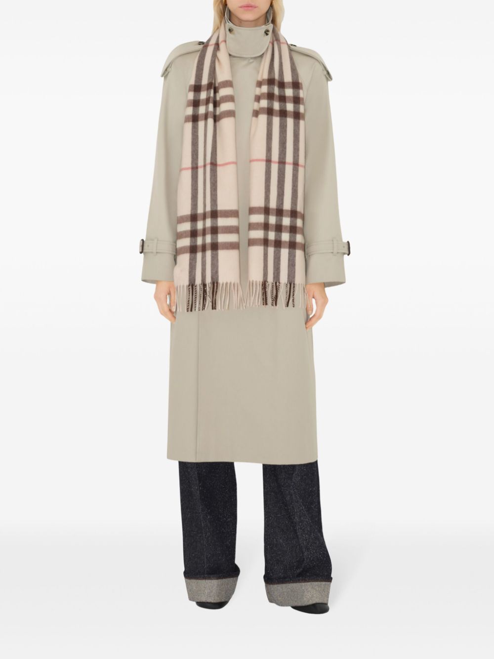 Burberry checked cashmere scarf Men