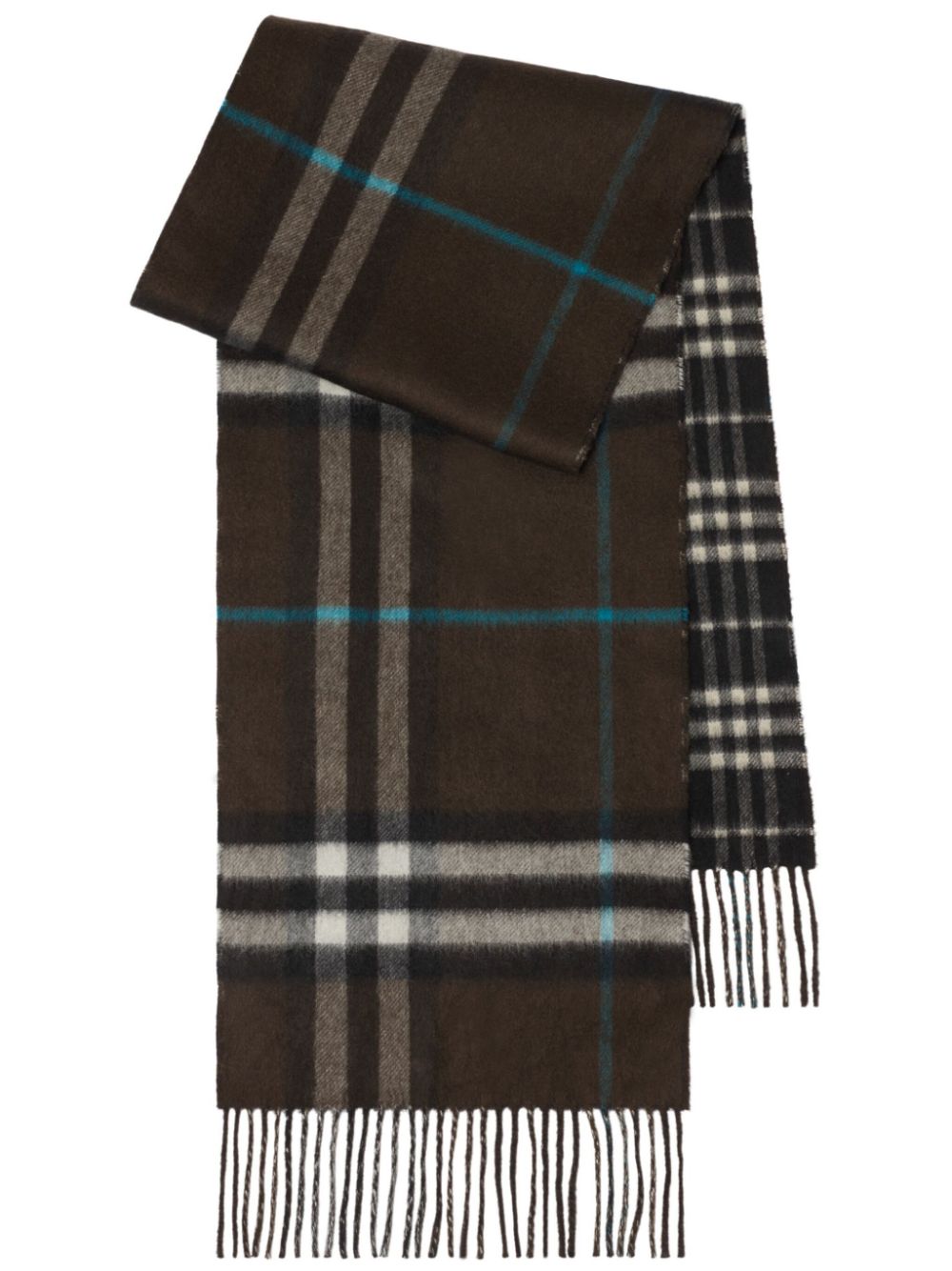 reversible checked scarf